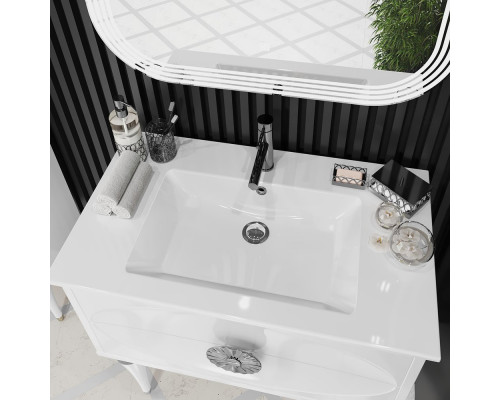 Мебель для ванной Opadiris Ибица 90 белая, фурнитура хром