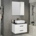 Мебель для ванной Comforty Амстердам 75 с черной матовой столешницей