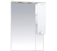 Зеркало-шкаф Misty Александра 65 R белый металлик