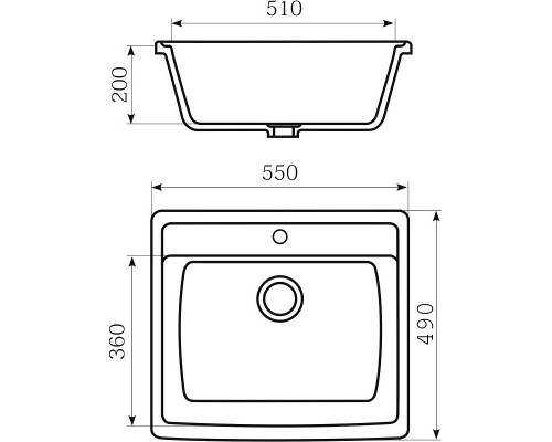 Мойка кухонная Mixline ML-GM15 светло-розовый