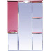 Зеркало-шкаф Misty Жасмин 75 с подсветкой, розовый L