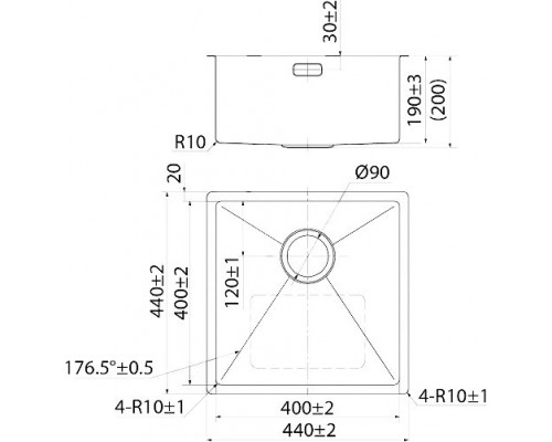 Мойка кухонная IDDIS Edifice EDI44S0i77