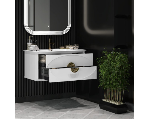 Мебель для ванной Opadiris Ибица 90 подвесная, фурнитура золото