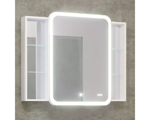 Зеркало-шкаф Jorno Bosko 100, с подсветкой и часами