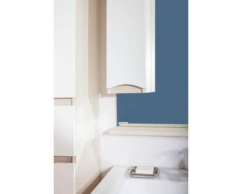 Зеркало-шкаф Бриклаер Токио 60 L светлая лиственница, белый глянец