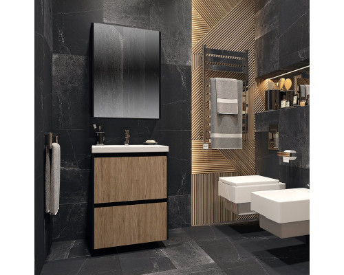 Мебель для ванной Velvex Klaufs 60.2Y черная, шатанэ, подвесная